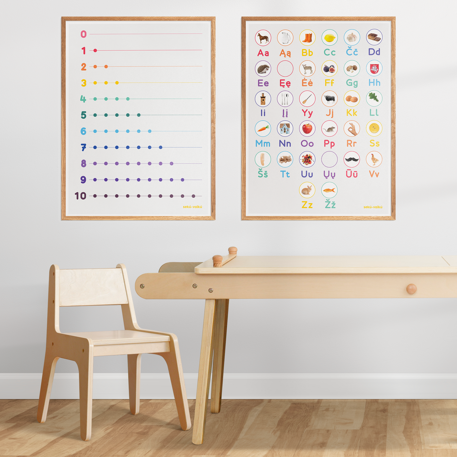 Numbers up to 10 - poster on canvas