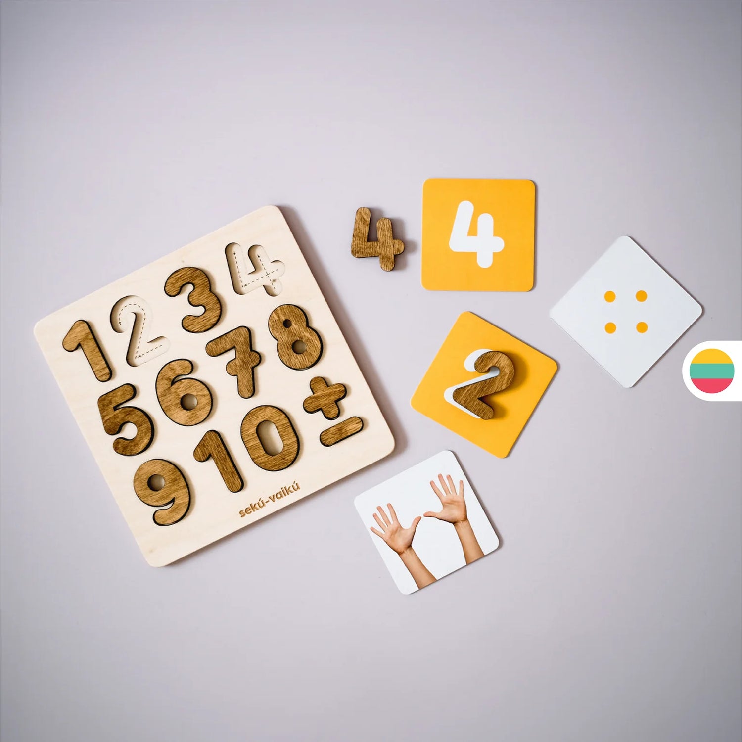 Skaičiavimo rinkinys - kortelės ir dėlionė