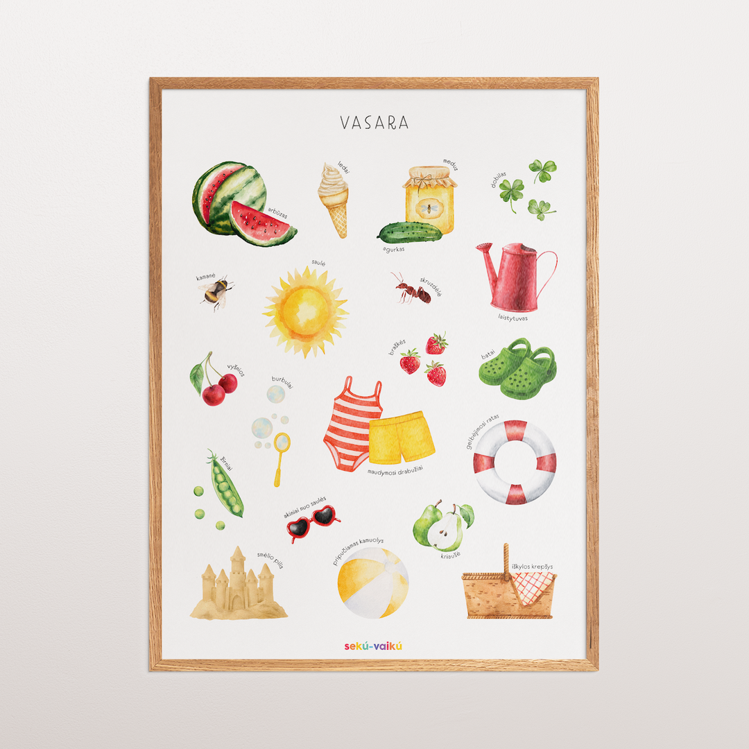 Vasara - plakatas ant drobės