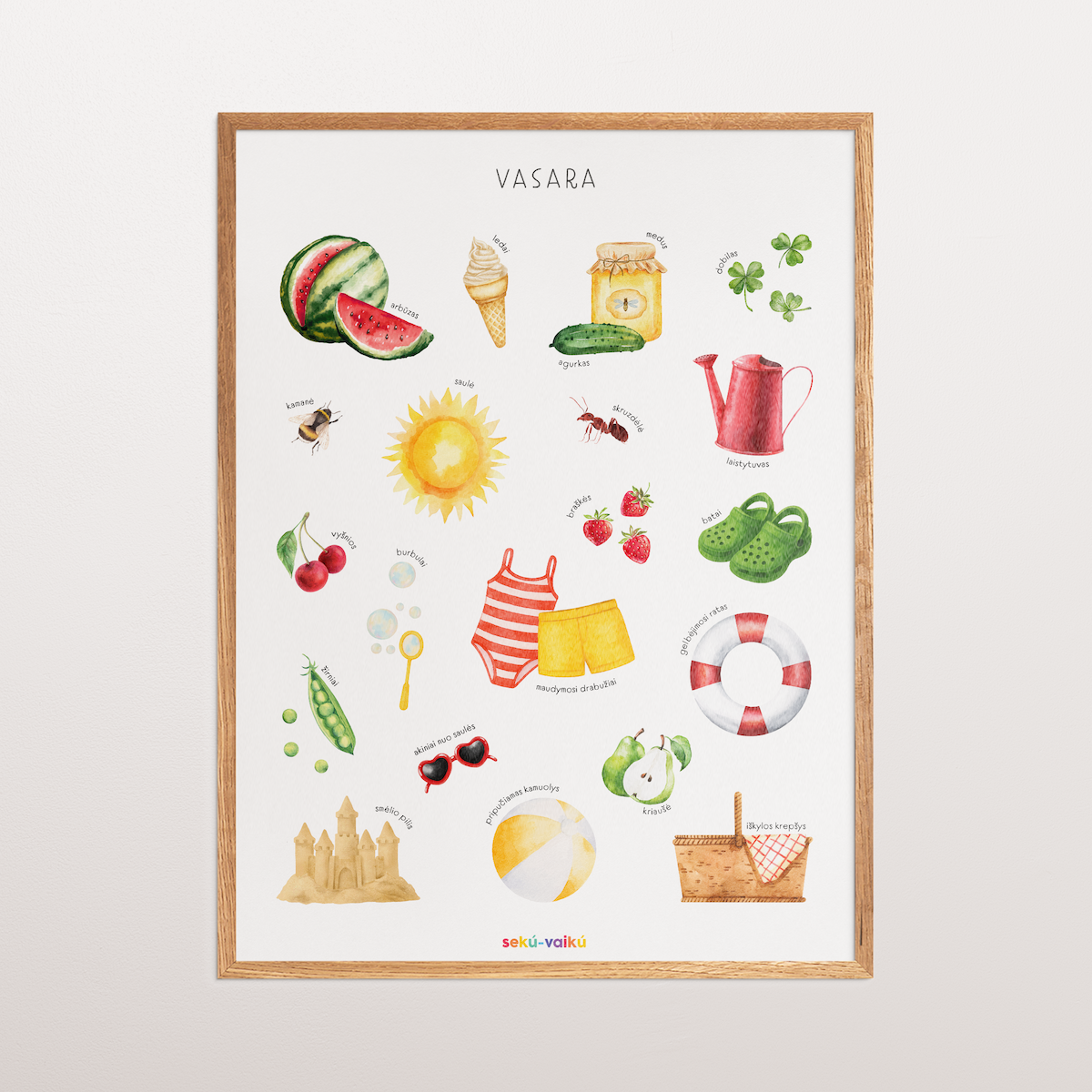Vasara - plakatas ant drobės