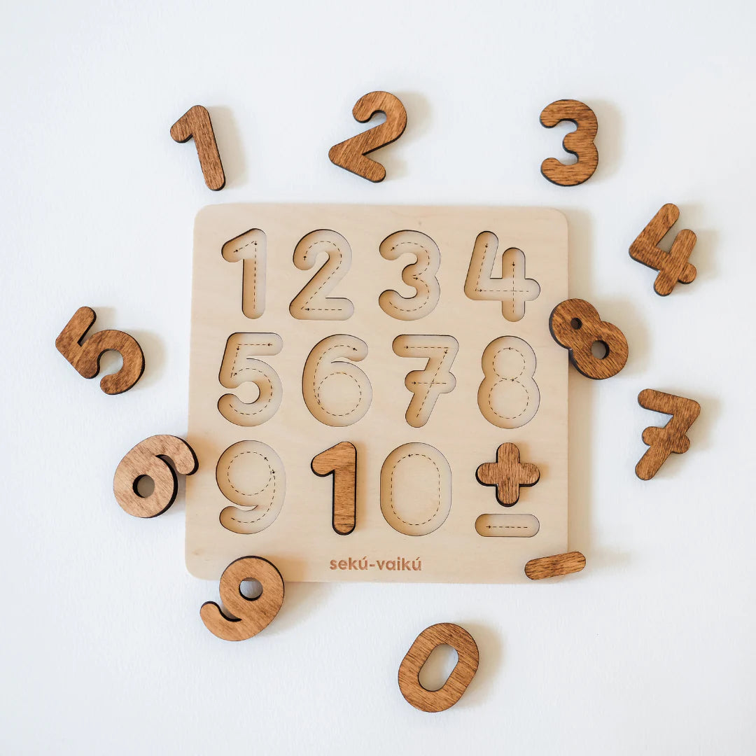 Dėlionių rinkinys - skaičiai ir raidės