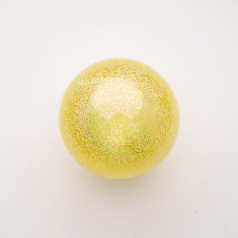 Ratatam kamuolys - 10 cm - geltoni blizgučiai